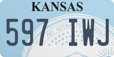 KS license plate 597IWJ