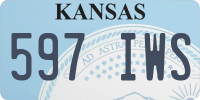 KS license plate 597IWS