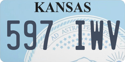 KS license plate 597IWV