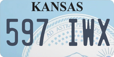 KS license plate 597IWX