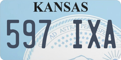 KS license plate 597IXA