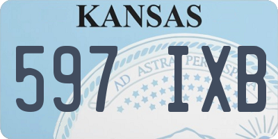 KS license plate 597IXB