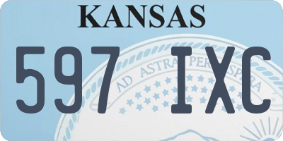 KS license plate 597IXC