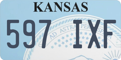 KS license plate 597IXF