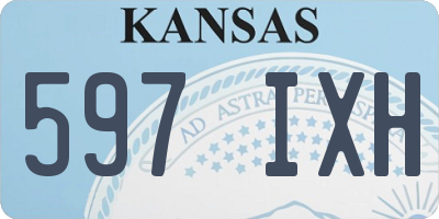 KS license plate 597IXH