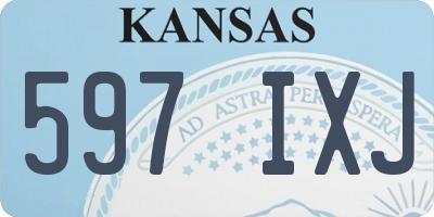 KS license plate 597IXJ