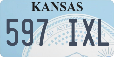 KS license plate 597IXL