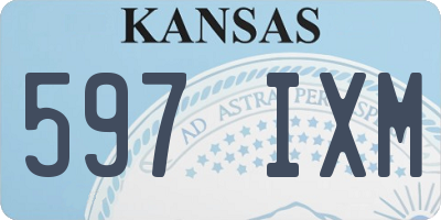 KS license plate 597IXM