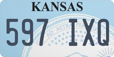 KS license plate 597IXQ