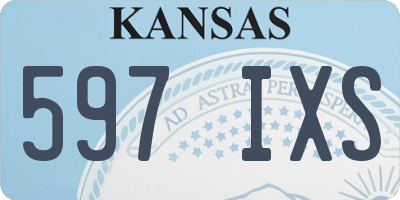 KS license plate 597IXS