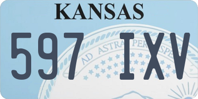 KS license plate 597IXV