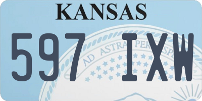 KS license plate 597IXW