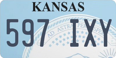 KS license plate 597IXY