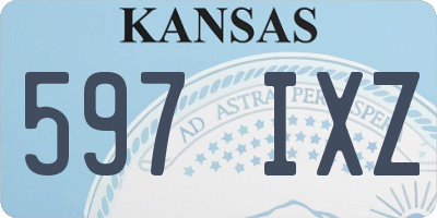 KS license plate 597IXZ