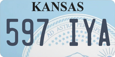 KS license plate 597IYA