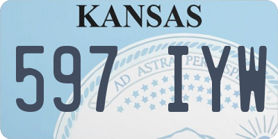 KS license plate 597IYW