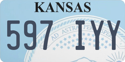 KS license plate 597IYY