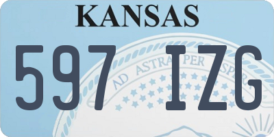 KS license plate 597IZG