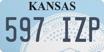 KS license plate 597IZP