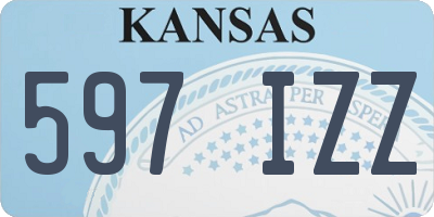 KS license plate 597IZZ
