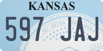 KS license plate 597JAJ