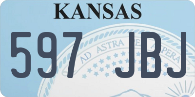 KS license plate 597JBJ