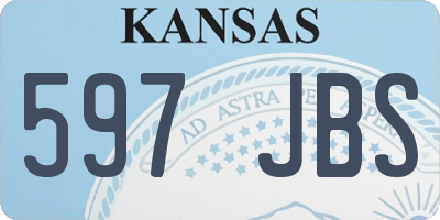 KS license plate 597JBS