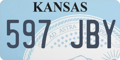 KS license plate 597JBY
