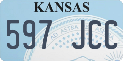 KS license plate 597JCC
