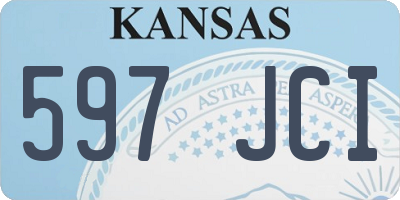 KS license plate 597JCI
