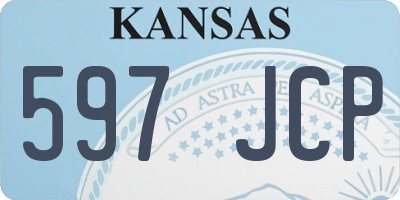 KS license plate 597JCP