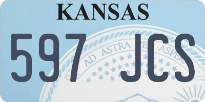 KS license plate 597JCS