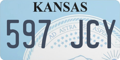KS license plate 597JCY