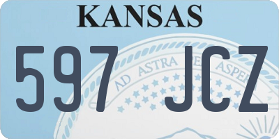 KS license plate 597JCZ