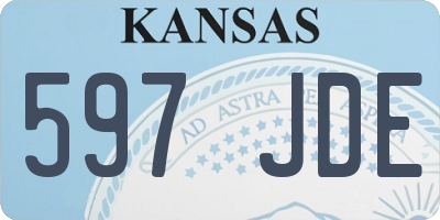 KS license plate 597JDE
