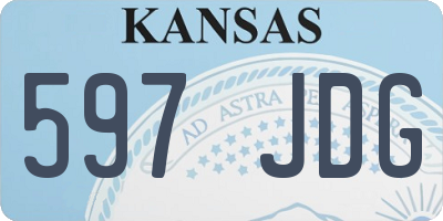KS license plate 597JDG