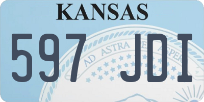 KS license plate 597JDI