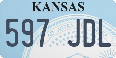KS license plate 597JDL