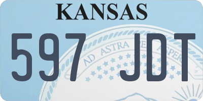 KS license plate 597JDT