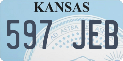 KS license plate 597JEB
