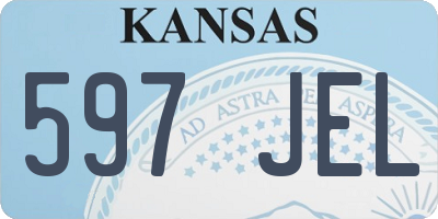 KS license plate 597JEL