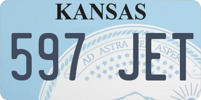 KS license plate 597JET
