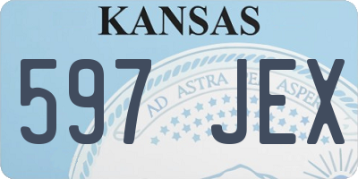 KS license plate 597JEX