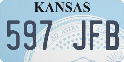 KS license plate 597JFB