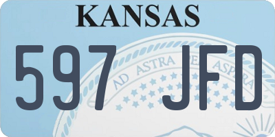 KS license plate 597JFD