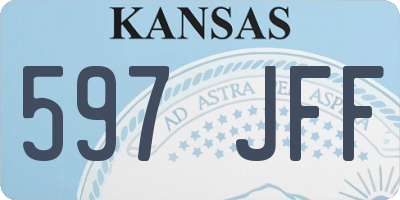 KS license plate 597JFF