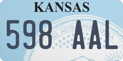 KS license plate 598AAL