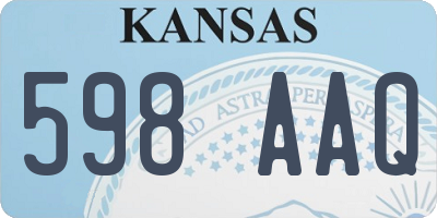KS license plate 598AAQ