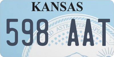 KS license plate 598AAT