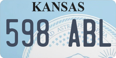 KS license plate 598ABL